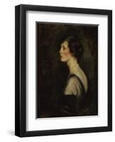 Portrait of Mary Gascoigne-Cecil When Marchioness of Hartington, c.1917-18-James Jebusa Shannon-Framed Giclee Print