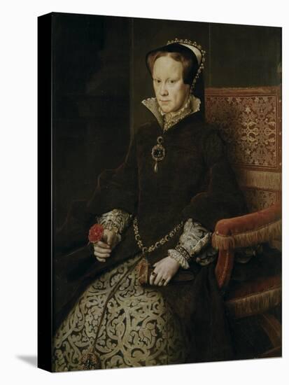 Portrait of Mary I of England, 1554-Antonis Mor-Stretched Canvas