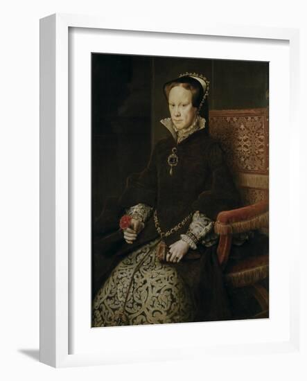 Portrait of Mary I of England, 1554-Antonis Mor-Framed Giclee Print