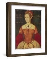 Portrait of Mary I or Mary Tudor (1516-58), Daughter of Henry VIII, at the Age of 28, 1544-Master John Of Samakov-Framed Giclee Print