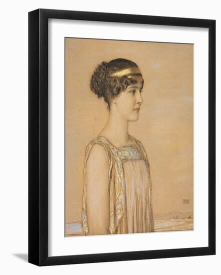 Portrait of Mary in Greek Costume. 1910-Franz von Stuck-Framed Giclee Print