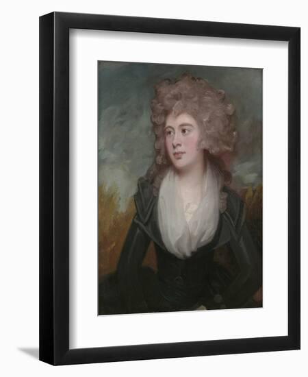 Portrait of Mary Macdonnell Chichester in an Original Frame by the Artist-George Romney-Framed Giclee Print