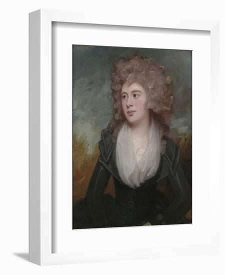 Portrait of Mary Macdonnell Chichester in an Original Frame by the Artist-George Romney-Framed Giclee Print