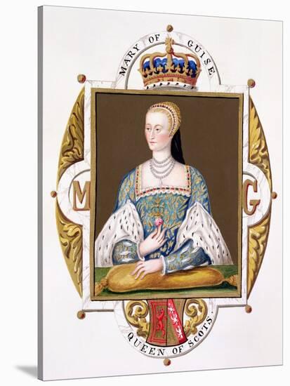 Portrait of Mary of Guise (1515-60) Queen of Scotland from "Memoirs of Court of Queen Elizabeth"-Sarah Countess Of Essex-Stretched Canvas