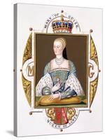 Portrait of Mary of Guise (1515-60) Queen of Scotland from "Memoirs of Court of Queen Elizabeth"-Sarah Countess Of Essex-Stretched Canvas