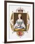 Portrait of Mary of Guise (1515-60) Queen of Scotland from "Memoirs of Court of Queen Elizabeth"-Sarah Countess Of Essex-Framed Giclee Print