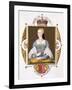 Portrait of Mary of Guise (1515-60) Queen of Scotland from "Memoirs of Court of Queen Elizabeth"-Sarah Countess Of Essex-Framed Giclee Print