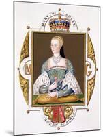 Portrait of Mary of Guise (1515-60) Queen of Scotland from "Memoirs of Court of Queen Elizabeth"-Sarah Countess Of Essex-Mounted Giclee Print