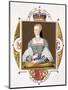 Portrait of Mary of Guise (1515-60) Queen of Scotland from "Memoirs of Court of Queen Elizabeth"-Sarah Countess Of Essex-Mounted Giclee Print