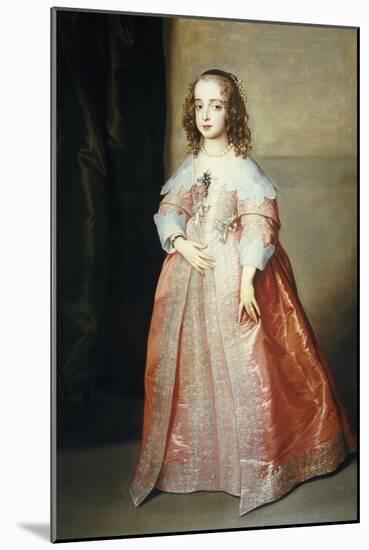 Portrait of Mary, Princess Royal (1631-1660)-Sir Anthony Van Dyck-Mounted Giclee Print