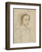 Portrait of Mary, Queen of Scots, C.1549-Francois Clouet-Framed Giclee Print