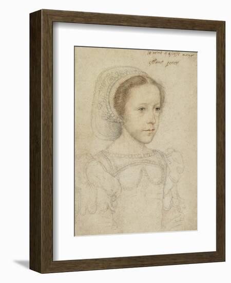 Portrait of Mary, Queen of Scots, C.1549-Francois Clouet-Framed Giclee Print