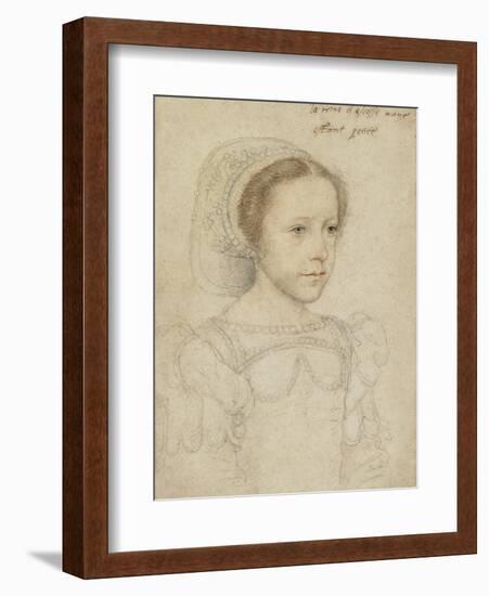 Portrait of Mary, Queen of Scots, C.1549-Francois Clouet-Framed Giclee Print