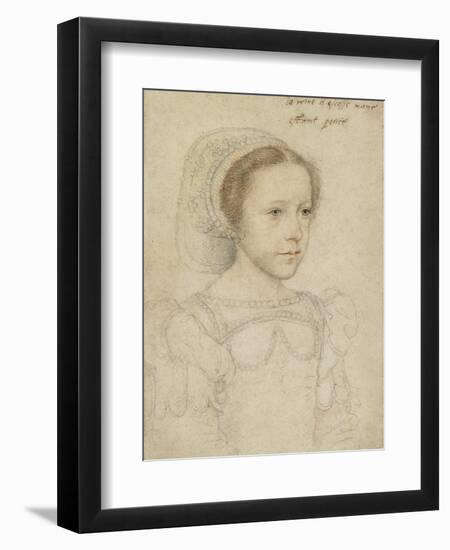 Portrait of Mary, Queen of Scots, C.1549-Francois Clouet-Framed Giclee Print