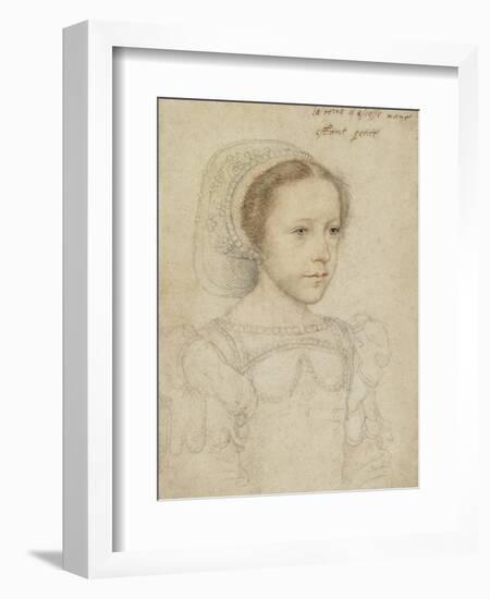 Portrait of Mary, Queen of Scots, C.1549-Francois Clouet-Framed Giclee Print