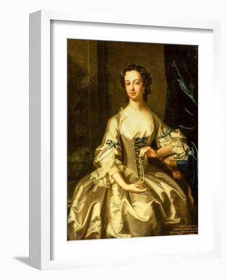 Portrait of Mary Rand by a Draped Curtain-Enoch Seeman-Framed Giclee Print