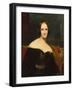 Portrait of Mary Shelley, British Writer, Ca 1840 (Oil on Canvas)-Richard Rothwell-Framed Giclee Print