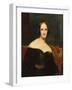 Portrait of Mary Shelley, British Writer, Ca 1840 (Oil on Canvas)-Richard Rothwell-Framed Giclee Print