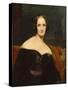 Portrait of Mary Shelley, British Writer, Ca 1840 (Oil on Canvas)-Richard Rothwell-Stretched Canvas