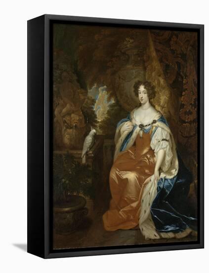 Portrait of Mary Stuart, Wife of Prince William III-Caspar Netscher-Framed Stretched Canvas