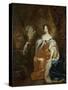 Portrait of Mary Stuart, Wife of Prince William III-Caspar Netscher-Stretched Canvas