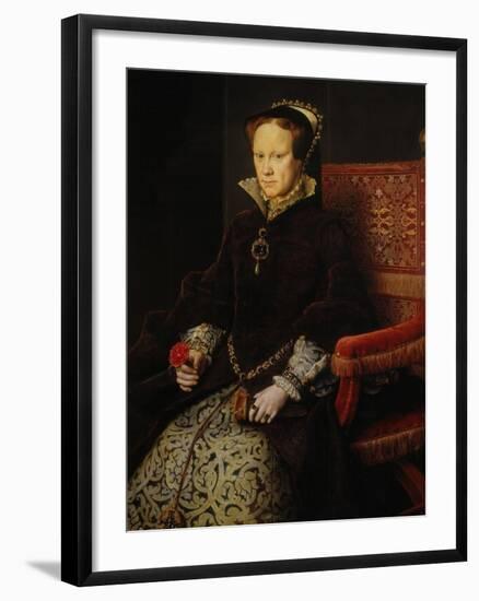 Portrait of Mary Tudor, Queen of England-Anthonis Mor-Framed Giclee Print