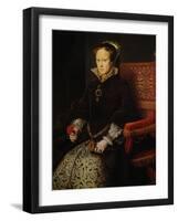 Portrait of Mary Tudor, Queen of England-Anthonis Mor-Framed Giclee Print