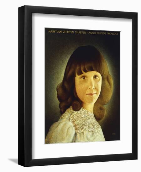 Portrait of Mary Van Vechten Schaffer, 1930-Grant Wood-Framed Giclee Print