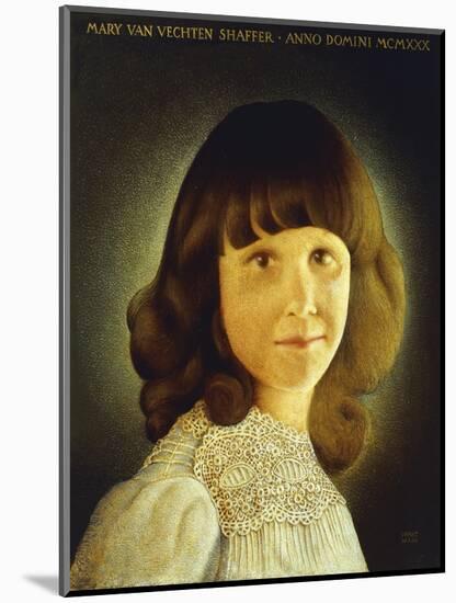 Portrait of Mary Van Vechten Schaffer, 1930-Grant Wood-Mounted Giclee Print