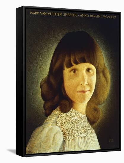 Portrait of Mary Van Vechten Schaffer, 1930-Grant Wood-Framed Stretched Canvas
