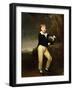 Portrait of Master Baines, in a Dark Jacket, White Shirt, Holding a Cane and a Top-Hat-George Romney-Framed Giclee Print