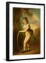 Portrait of Master William Morgan with a Hoop and Stick (Oil on Canvas)-John Hoppner-Framed Giclee Print