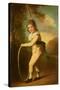 Portrait of Master William Morgan with a Hoop and Stick (Oil on Canvas)-John Hoppner-Stretched Canvas