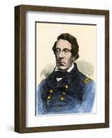 Portrait of Matthew Calbraith Perry (1794-1858), American Naval Commodore. Colour Engraving of the-null-Framed Giclee Print