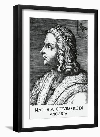 Portrait of Mattia Corvino, Italianized Name of Matyas Hunyadi-null-Framed Giclee Print