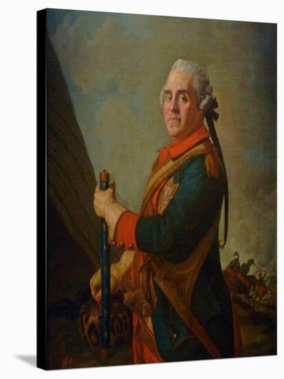 Portrait of Maurice De Saxe, Marshal of France, 18th Century-Jean-Étienne Liotard-Stretched Canvas