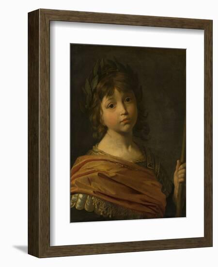 Portrait of Maurice or Moritz, Prince Palatine depicted as Mars, when a boy-Gerrit van Honthorst-Framed Giclee Print