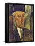 Portrait of Max Jacob, 1916-Amedeo Modigliani-Framed Stretched Canvas