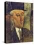 Portrait of Max Jacob, 1916-Amedeo Modigliani-Stretched Canvas