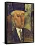 Portrait of Max Jacob, 1916-Amedeo Modigliani-Framed Stretched Canvas