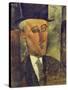 Portrait of Max Jacob, 1916-Amedeo Modigliani-Stretched Canvas