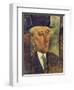 Portrait of Max Jacob, 1916-Amedeo Modigliani-Framed Giclee Print