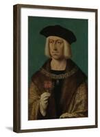 Portrait of Maximilian I-Joos Van Cleve-Framed Art Print