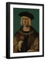 Portrait of Maximilian I-Joos Van Cleve-Framed Art Print