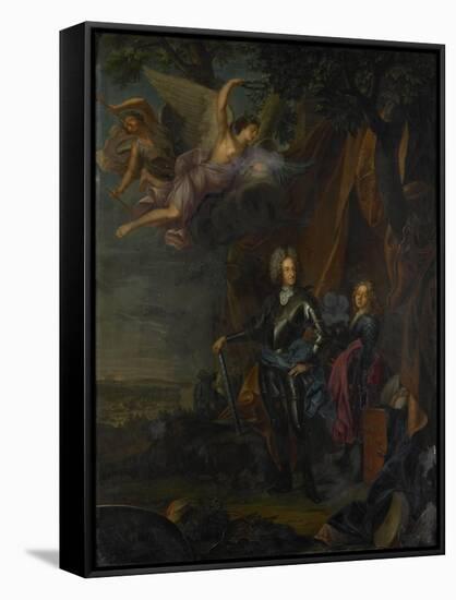 Portrait of Maximilian II, Elector of Bavaria, at the Battle of Mohacs Against the Turks-Joseph Vivien-Framed Stretched Canvas