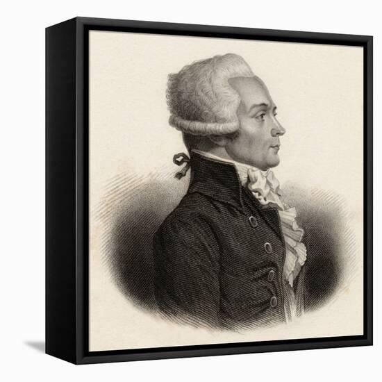 Portrait of Maximilien De Robespierre (1758-94)-null-Framed Stretched Canvas