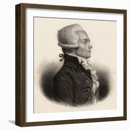 Portrait of Maximilien De Robespierre (1758-94)-null-Framed Giclee Print