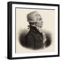 Portrait of Maximilien De Robespierre (1758-94)-null-Framed Giclee Print