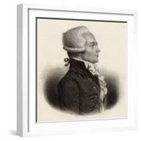 Portrait of Maximilien De Robespierre (1758-94)-null-Framed Giclee Print