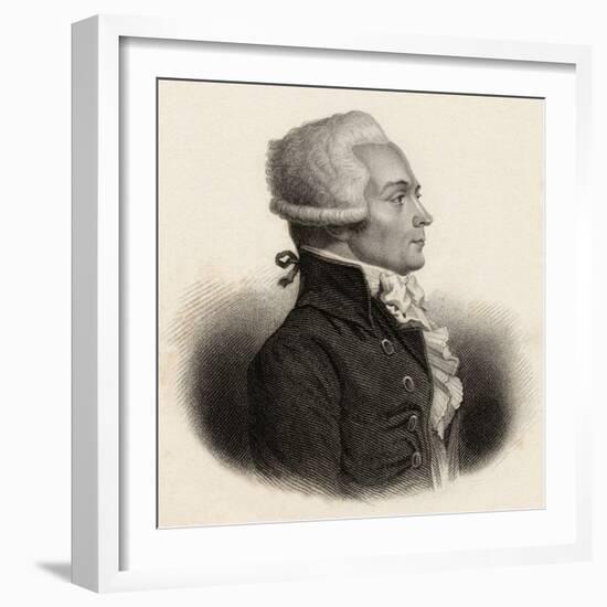 Portrait of Maximilien De Robespierre (1758-94)-null-Framed Giclee Print